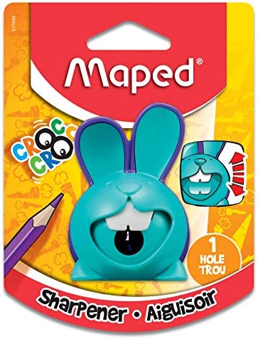 Maped Croc Innovation 1 Hole Pencil Sharpener, Assorted Colors (017649)