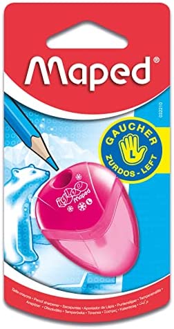 Maped I-Gloo Left-Handed 1 Hole Pencil Sharpener, Assorted Colors (032210)