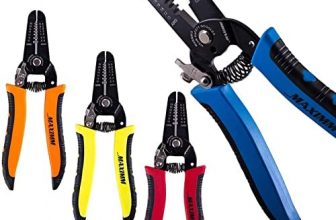 Maximm Cable Electrical Wire Cutter And Plier, [4 Pack] Multi-Function Hand Tool With Precision Threading Hole, 10-22 AWG - Yellow, Blue, Red and Orange