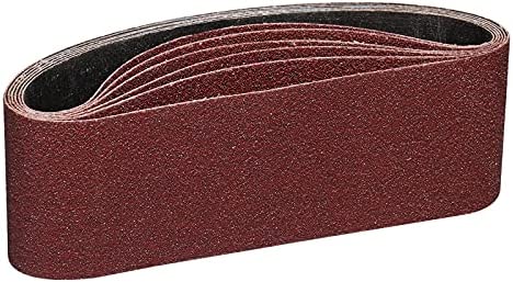 POTUINOM 3 x 21 Inch Sanding Belts 60 Grits – 6 Pack Sander Belts for Belt Sander Aluminum Oxide Sanding Belt Best for Sanding Wood,Metal and Paint-6 Pack