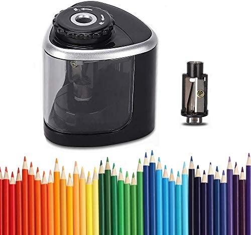 Pencil Sharpeners Battery Powered Automatic- Electric Pencil Sharpener Handheld Heavy Duty for No.2/Colored Pencils(6-8mm), Pencil sharpeners Manual School /Artists/Kids/ Classroom/Office/Home