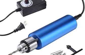 PlusRoc 0.3-4mm Mini Electric Hand Drill With 3-12V DC Variable Speed Control Power Adapter, Portable Handheld Drill For Crafting PCB Resin