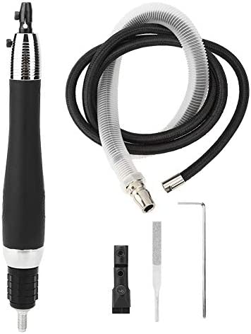 Pneumatic Ultrasound Grinder Micro Pneumatic Air Pencil Die Grinder Kit, Grinding File Mini Pneumatic Tool High-Speed Bearing Ultrasonic Industrial Accessory, 1/4 inch, 22000RPM