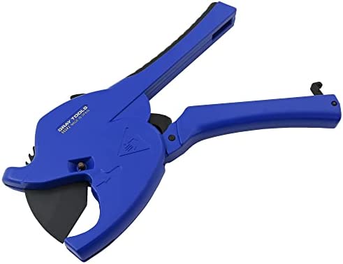 Ratcheting PVC Pipe and Tube Cutter, Quick Blade Change, Magnesium Construction (Maximum Cutting Capacity:1-5/8″)