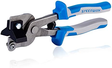 SPEEDWOX Glass Tile Nipper 8 Inches with Strong Plastic Breaker Bar Scoring Wheel for Quickly Cutting Porcelain Mosaic Ceramic Mirror Professional Glass Cutters Score Tile Tool Heavy Duty Pliers