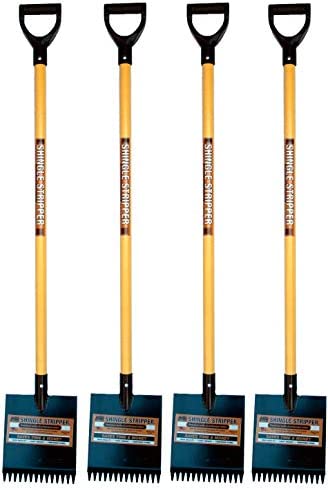 Shingle Stripper Fiberglass (4 Pack) by MBI Tools – Roof Tear Off Shingle and Nail Removal Tool