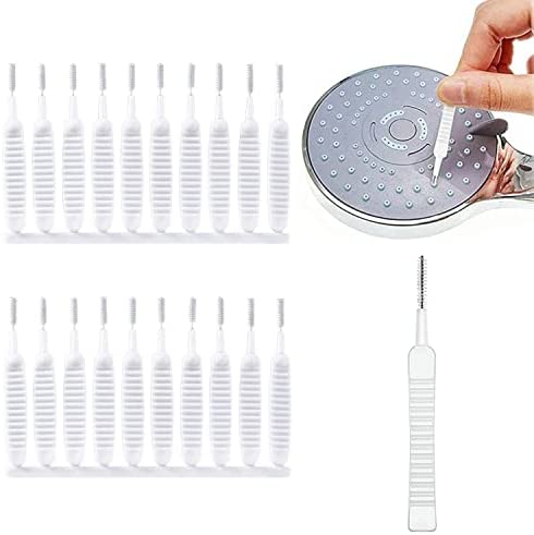 Shower Nozzle Cleaning Brush 20pcs, Anti-Clogging Shower Hole Cleaning Brush Shower Head Cleaning Brush Multifunctional Small Cleaning Brush for Pore Hole Bathroom Home Supplies Nylon Bristle Cleaner