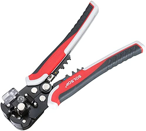 Solsop Automatic Wire Stripper/Wire Cutters for Solid and Stranded AWG Wire, Self Adjusting Wire Strippers Electrical 8-Inch