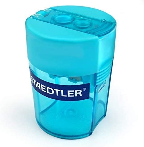 Staedtler Double Hole Tub Pencil Sharpener – Turquoise – 512 006-37
