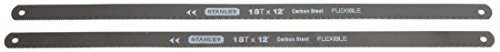 Stanley 15-928A 12″ x 18 TPI HCS Hacksaw Blades 2 per Package