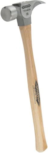 Stiletto Ti16SS Titanium 16 Smooth Face Hammer with a Straight 18″ Hickory Handle