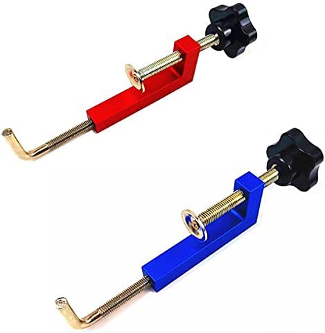 Szliyands Fixing Clip, Universal Fence Clip Fixing G-Clamp Fast Fixing Clip Woodworking Tools (Blue/red)2pcs