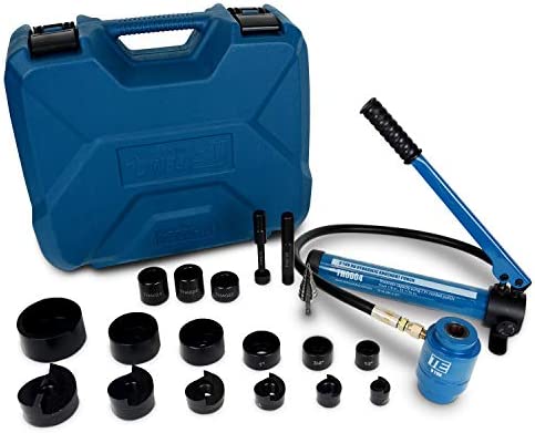 BESTNULE Punch Set, Punch Tools, Roll Pin Punch set, Made of Solid Material Including Steel Punch and Hammer, Ideal for Machinery Maintenance with Organizer Storage Container (With Bench Block)
