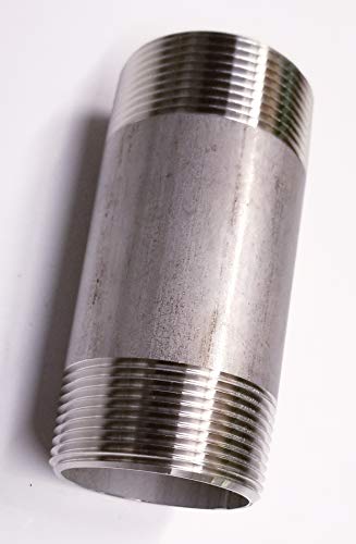TIB Stainless Steel Pipe Nipple 1 1/2″ Npt x 8″ Long SCH 40 Pipe Male Thread Fast Shipping