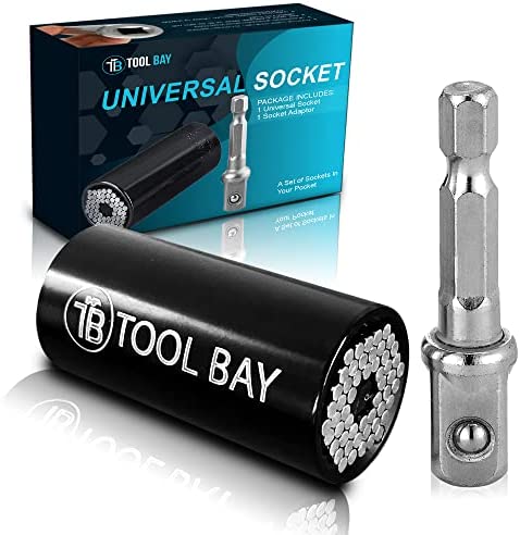 TOOLBAY Socket Mens Stocking Stuffers – Universal Socket Grip Tool in Black. Replace your socket wrench set with Toolbay’s hand tools. This one tool can replace most of your ratchet set needs… (Black)