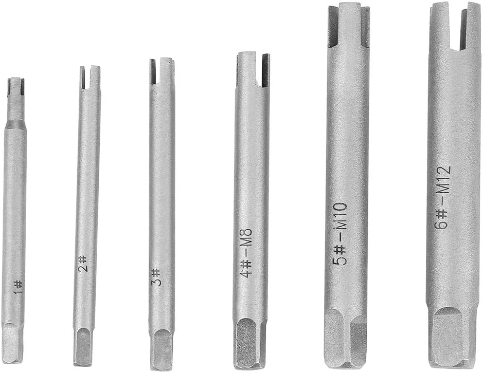 Rocaris 9 Pack of M2 M2.5 M3 M4 M5 M6 M8 M10 M12 Titanium Coated HSS Spiral Flute Metric Taps Set