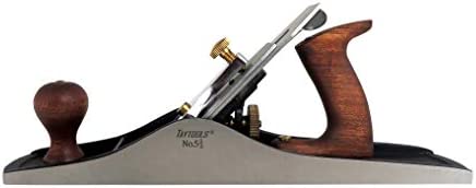 Taytools 465944 Jack Smoothing Bench Hand Plane #5-1/2, 14-3/4 Inch Sole, Ductile Cast Body, Lapped Sides and Bottom, Blade RHC 55-60, Sapele Handle and Tote
