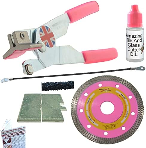 The Amazing Tile And Glass Cutter Kit 1 – Tungsten Carbide Saw Blade for Hacksaw and Diamond Grinder Blade for Cutting Holes in Porcelain and granite for outlets.