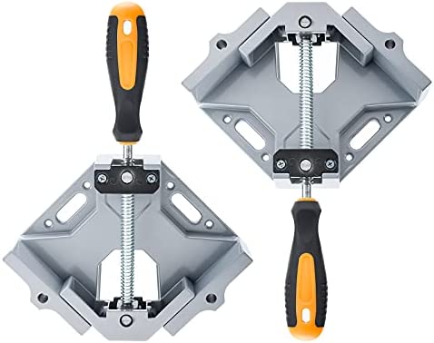 Tysun 90 Degree Right Angle Clamp for Woodworking 2 Pack Wood Corner Clamps with Adjustable Swing Jaw for Woodworking Photo Framing Welding