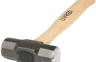 URREA Sledge Hammer - 2-Pound Steel Head Drilling Hammer with Forged Striking Head & Hickory Wood Handle - 1433EG