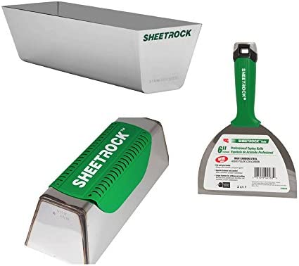 USG Sheetrock Pro Drywall Taping Combo with Mud Pan, Pro Series Knife and Magnetic Pan Grip