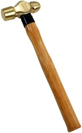 WEDO Brass Ball Peen Hammer with Woodeng Handle,Ball Pein Hammer, 1lb, 300mm, 12″