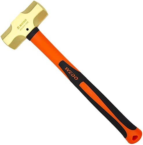 WEDO Brass Sledge Hammer With Fiberglass Handle, 2lb, 350mm, 14″