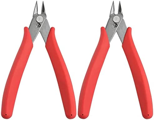 VANJOIN Diagonal Cutting Pliers Side Cutting Pliers, 6.5 Inch Wire Cutters with Strong Spring, Heavy Duty Side Cutting Pliers for Jewelry Making, Home Electricians, Cutting Steel Wire, Crimping Tool