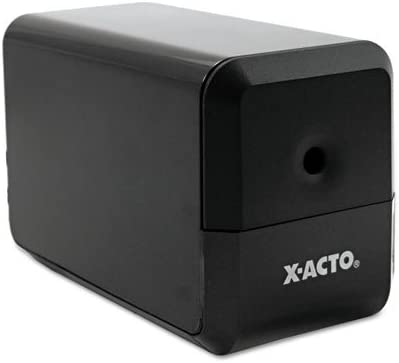 XLR Office Electric Pencil Sharpener, AC-Powered, 3″ x 5.5″ x 4″, Charcoal Black
