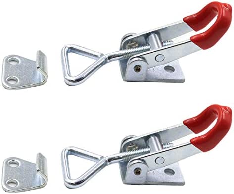 Yoohey Adjustable Toggle Clamp Heavy Duty DK056 Style Pull Latch,Favordrory Toggle Latch Hasp Clamp for Door, Box Case Trunk, Smoker Lid, Jig. Quick Release Draw Latch 2Pack