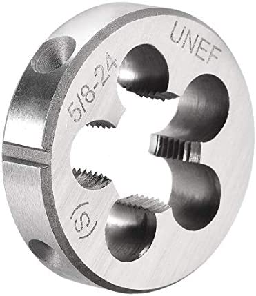 uxcell 5/8-24 UNEF Round Die, Machine Thread Right Hand Threading Die, Alloy Tool Steel
